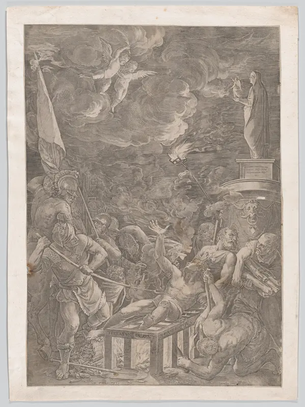 The Martyrdom of St Lawrence Wall Art by Cornelis Cort - High-Resolution Digital Print