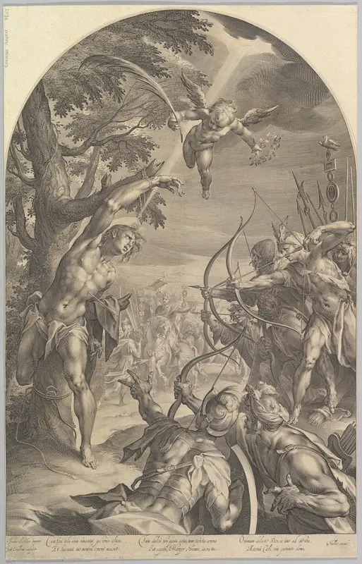 The Martyrdom of St. Sebastian Wall Art by Jan Muller - High-Resolution Digital Print