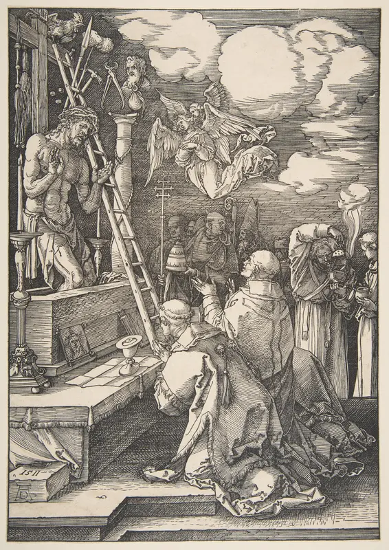 The Mass of Saint Gregory Wall Art by Albrecht Dürer - High-Resolution Digital Print