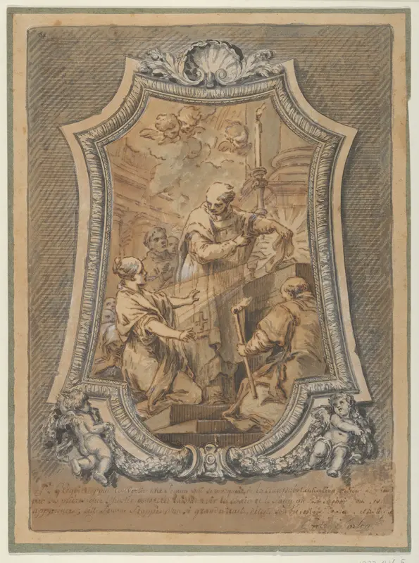 The Mass of St. Gregory Wall Art by Carle (Charles André) Vanloo - High-Resolution Digital Print