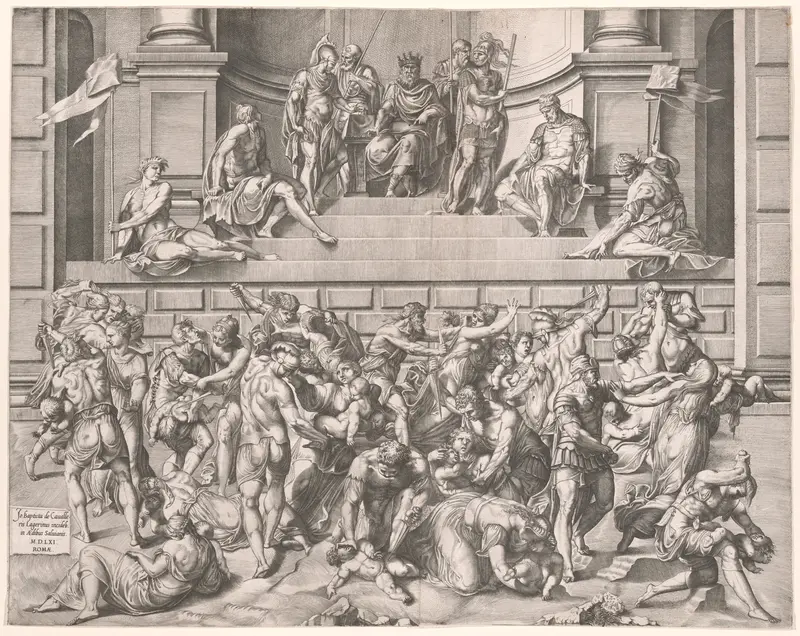 The Massacre of the Innocents Wall Art by Giovanni Battista de' Cavalieri - High-Resolution Digital Print