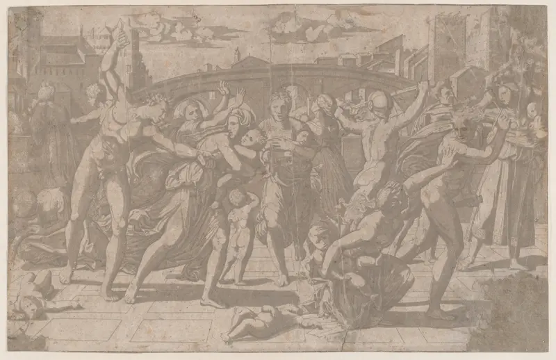 The Massacre of the Innocents Wall Art by Ugo da Carpi - High-Resolution Digital Print