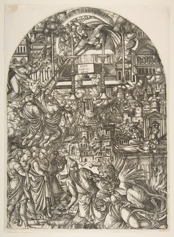 The Measurement of the Temple, from the Apocalypse Wall Art by Jean Duvet - High-Resolution Digital Print