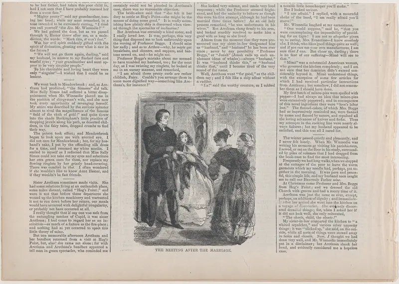 The Meeting After the Marriage (from "The Mistress of the Parsonage," in "Harper's Weekly") Wall Art by Winslow Homer - High-Resolution Digital Print