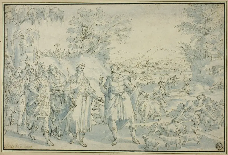 The Meeting of Abraham and Melchizedek Wall Art by Maarten de Vos - High-Resolution Digital Print