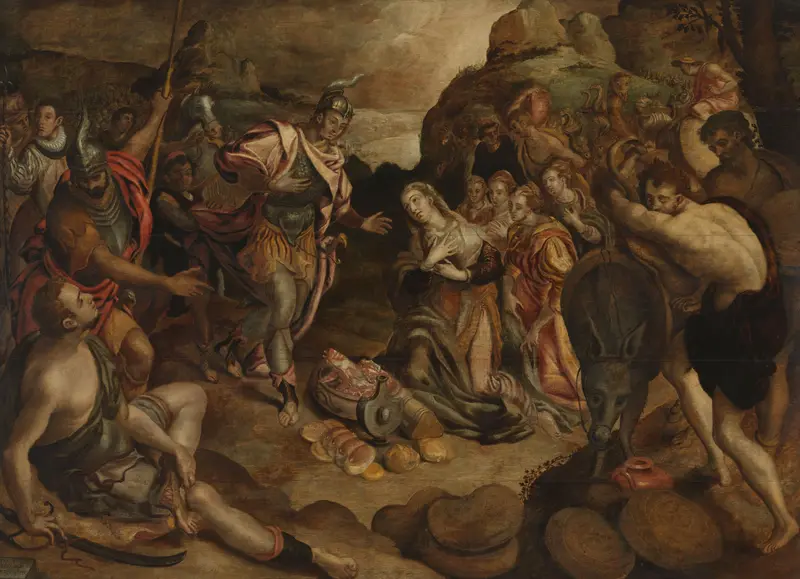The Meeting of David and Abigail Wall Art by Christiaen Jansz. van Bieselingen - High-Resolution Digital Print