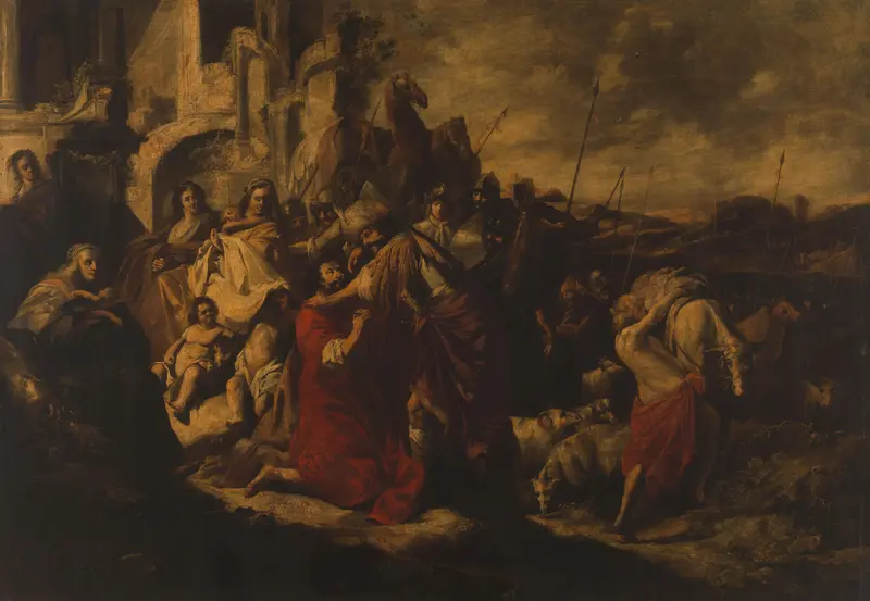 The Meeting of Jacob and Esau Wall Art by Jacob Hogers - High-Resolution Digital Print