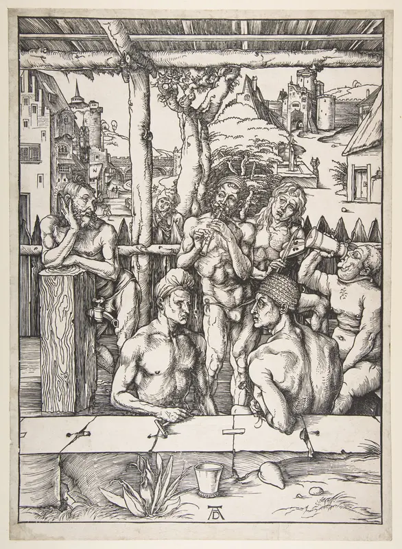 The Men's Bath Wall Art by Albrecht Dürer - High-Resolution Digital Print