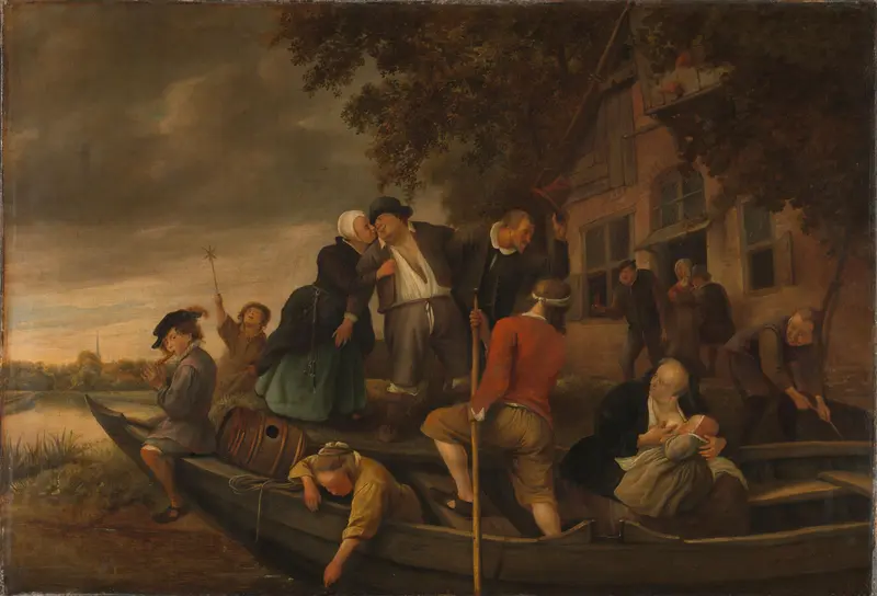 The merry homecoming Wall Art by Jan Havicksz. Steen - High-Resolution Digital Print
