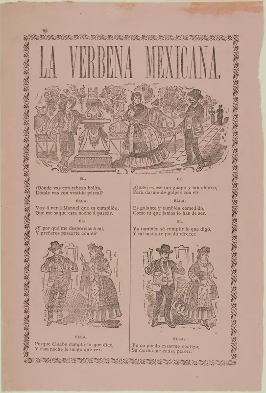 The Mexican Party Wall Art by José Guadalupe Posada - High-Resolution Digital Print