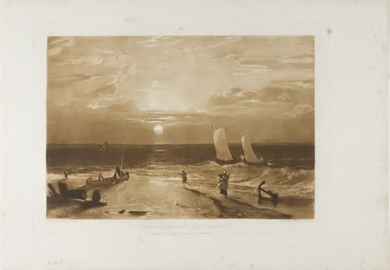 The Midmay Sea-Piece, plate 40 from LIber Studiorum Wall Art by Joseph Mallord William Turner - High-Resolution Digital Print