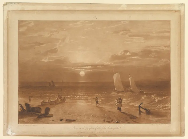 The Mildmay Sea-Piece (Liber Studiorum, part XIII, plate 40) Wall Art by Joseph Mallord William Turner - High-Resolution Digital Print