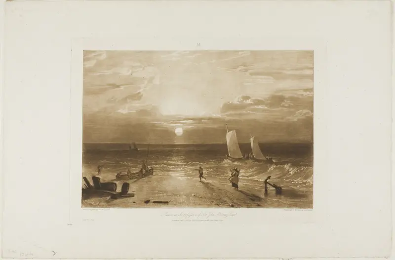 The Mildmay Sea-Piece, plate 40 from Liber Studiorum Wall Art by Joseph Mallord William Turner - High-Resolution Digital Print