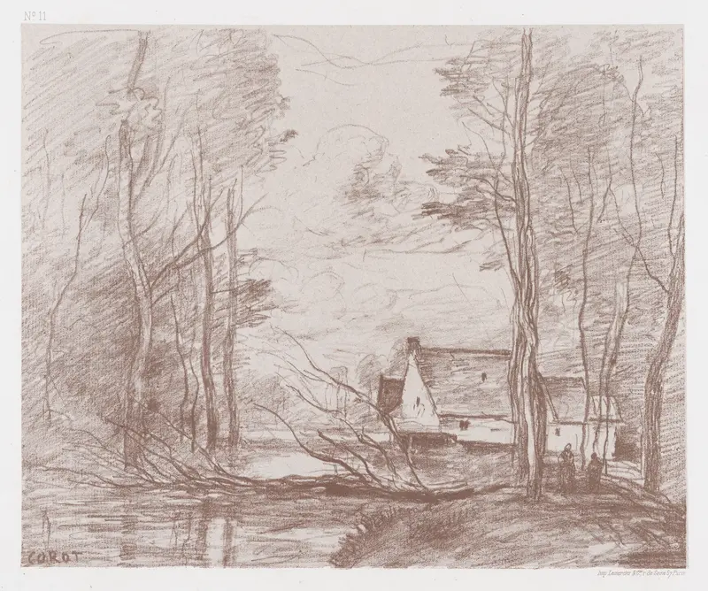 The Mill at Cuincy, Near Douai Wall Art by Camille Corot - High-Resolution Digital Print