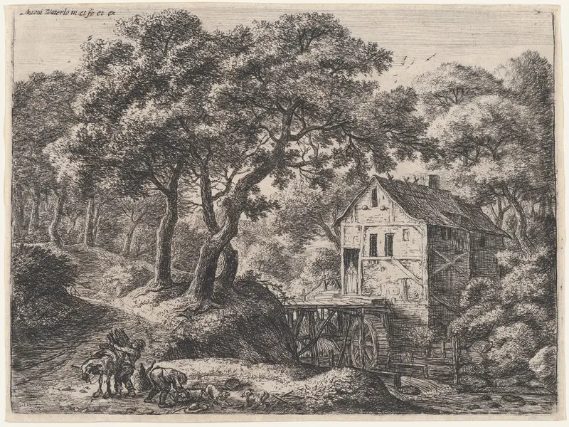 The Mill in the Woods Wall Art by Anthonie Waterloo - High-Resolution Digital Print