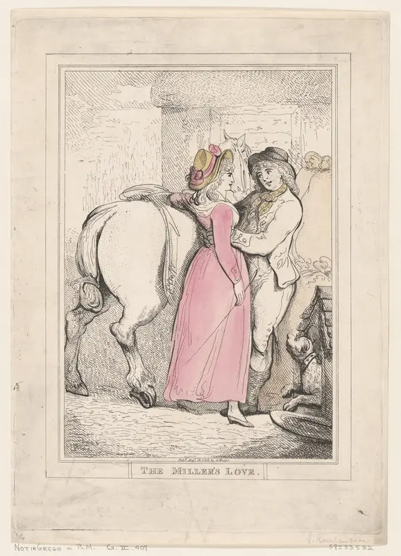 The Miller's Love Wall Art by Thomas Rowlandson - High-Resolution Digital Print