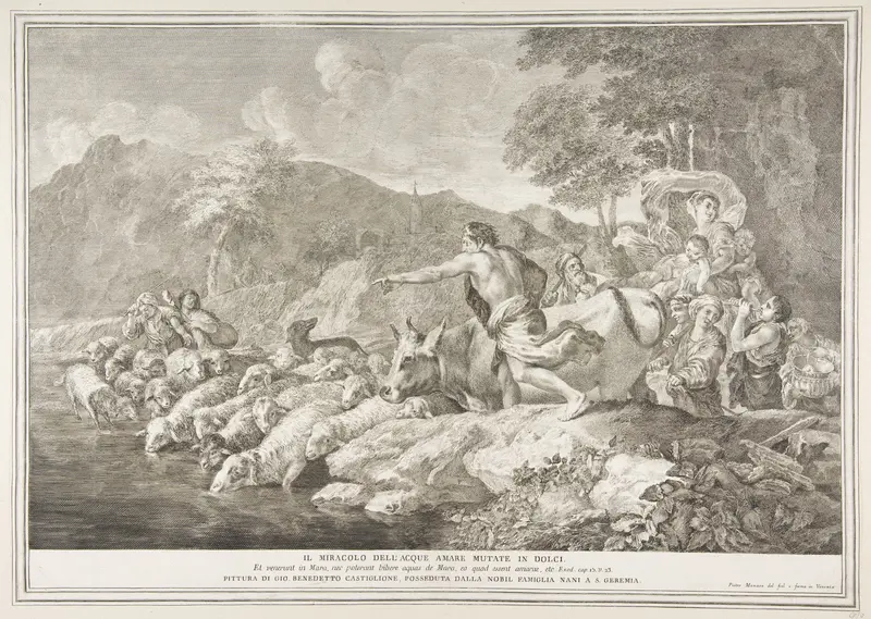 The miracle of the bitter water made sweet (Il Miracolo delle Acque Amare Mutate in Dolci) Wall Art by Pietro Monaco - High-Resolution Digital Print
