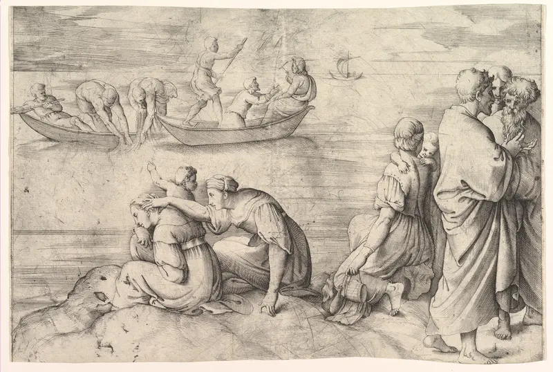The Miraculous Draught of Fish Wall Art by Battista Franco - High-Resolution Digital Print