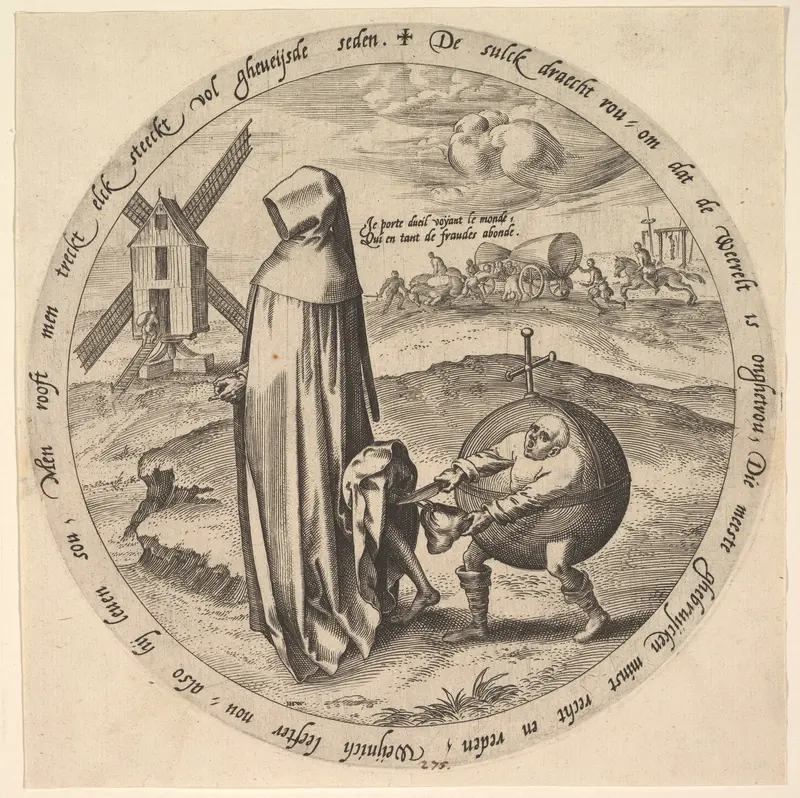 The Misanthrope Robbed by the World, from Twelve Flemish Proverbs Wall Art by Pieter Bruegel the Elder - High-Resolution Digital Print