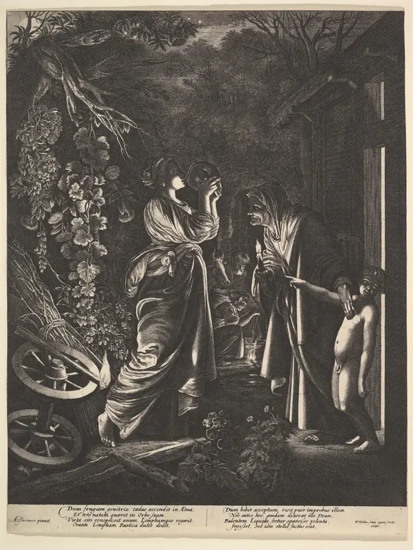 The Mocking of Ceres Wall Art by Wenceslaus Hollar - High-Resolution Digital Print