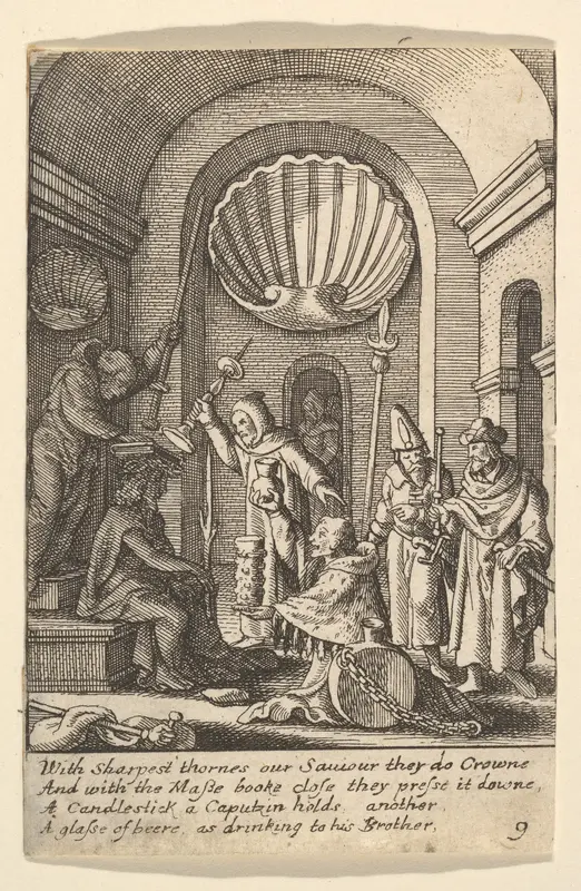The mocking of Christ Wall Art by Wenceslaus Hollar - High-Resolution Digital Print