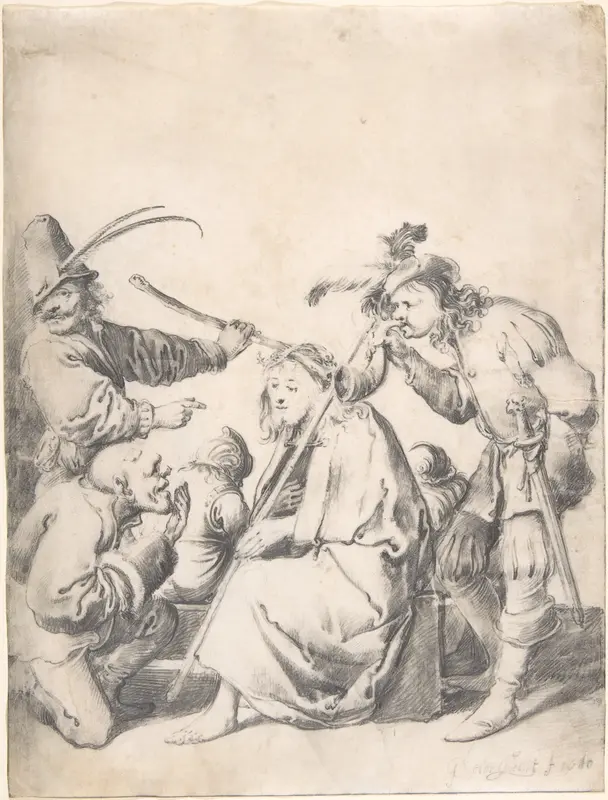 The Mocking of Christ Wall Art by Pieter Jansz. Quast - High-Resolution Digital Print