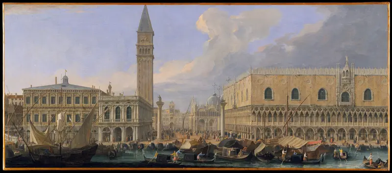 The Molo, Venice, from the Bacino di San Marco Wall Art by Luca Carlevaris - High-Resolution Digital Print