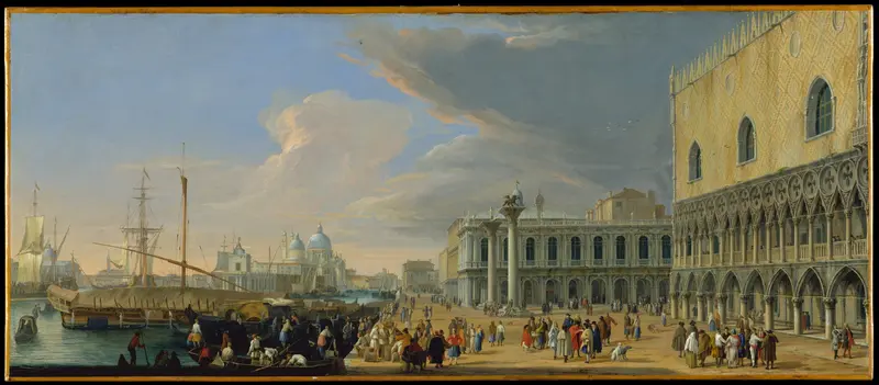 The Molo, Venice, Looking West Wall Art by Luca Carlevaris - High-Resolution Digital Print