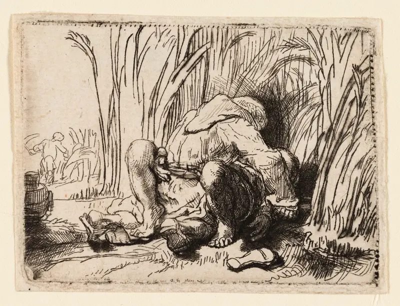 The Monk in the Cornfield Wall Art by Rembrandt van Rijn - High-Resolution Digital Print
