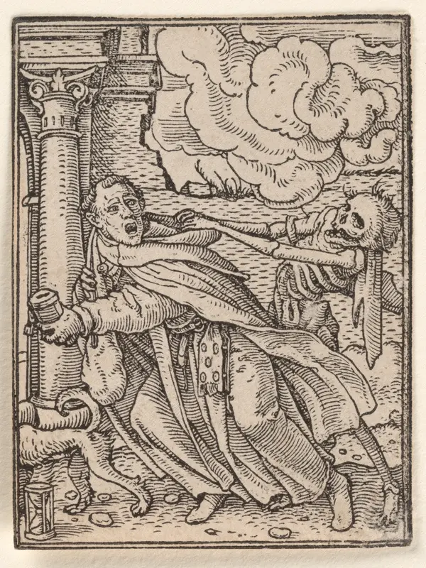 The Monk (or Mendicant), from "The Dance of Death" Wall Art by Hans Holbein the Younger - High-Resolution Digital Print