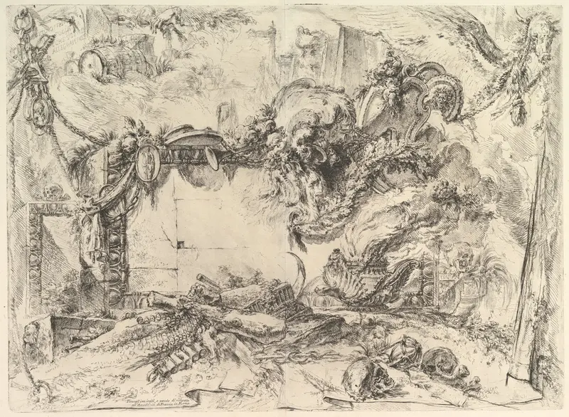 The Monumental Tablet, from "Grotteschi" (Grotesques)