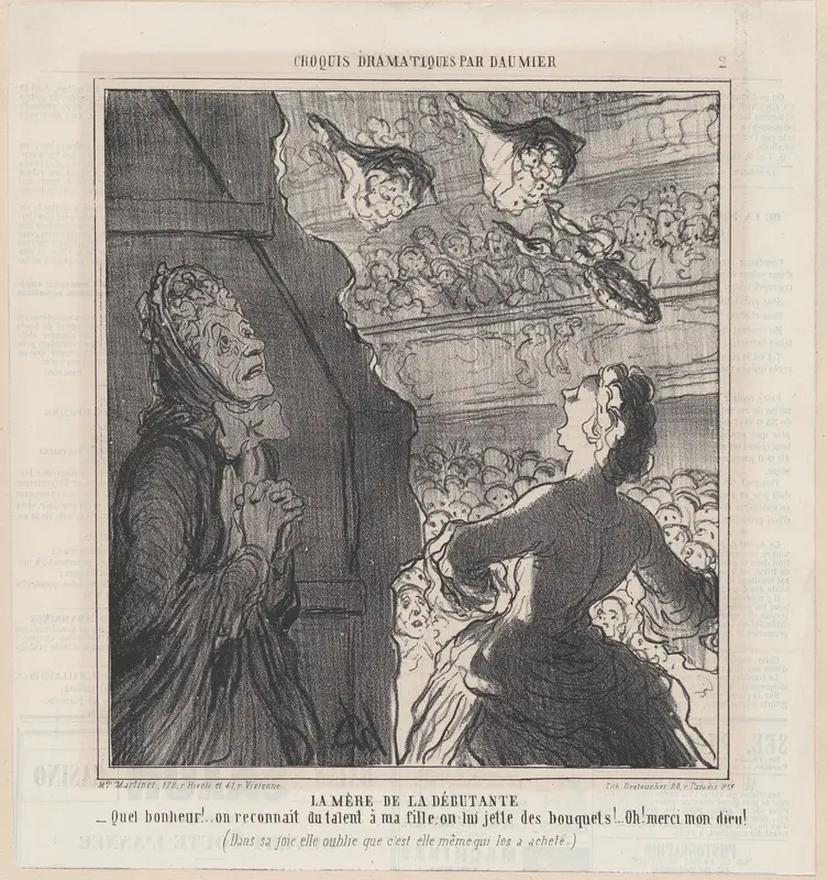 The mother of the actress, from 'Dramatic sketches,' published in Le Charivari, July 2, 1864