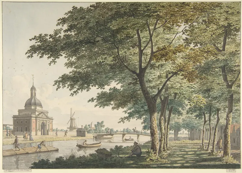 The Muiderpoort, Amsterdam, seen from the Plantage Wall Art by Hendrick Keun - High-Resolution Digital Print