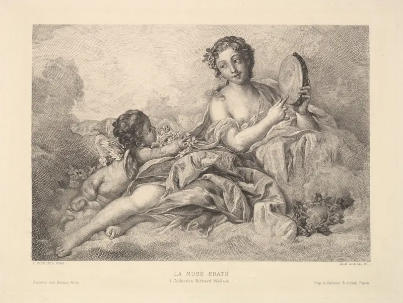 The Muse Erato, from "Gazette des Beaux-Arts" Wall Art by Albert Ardail - High-Resolution Digital Print