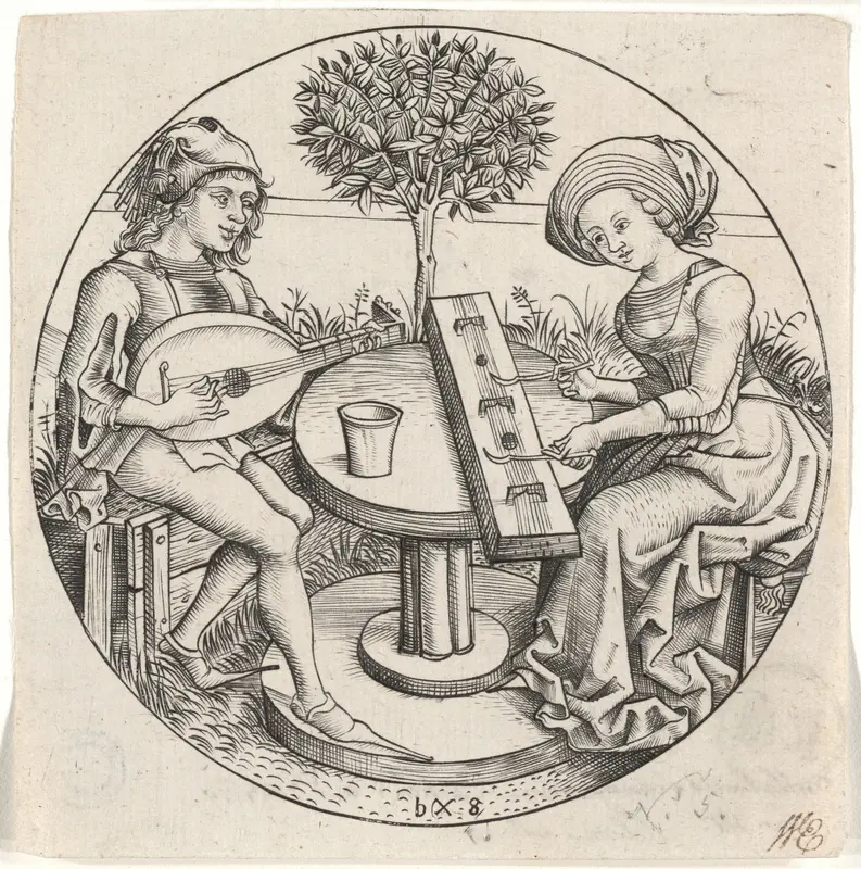 The Music Making Couple Wall Art by Monogrammist b. g. - High-Resolution Digital Print