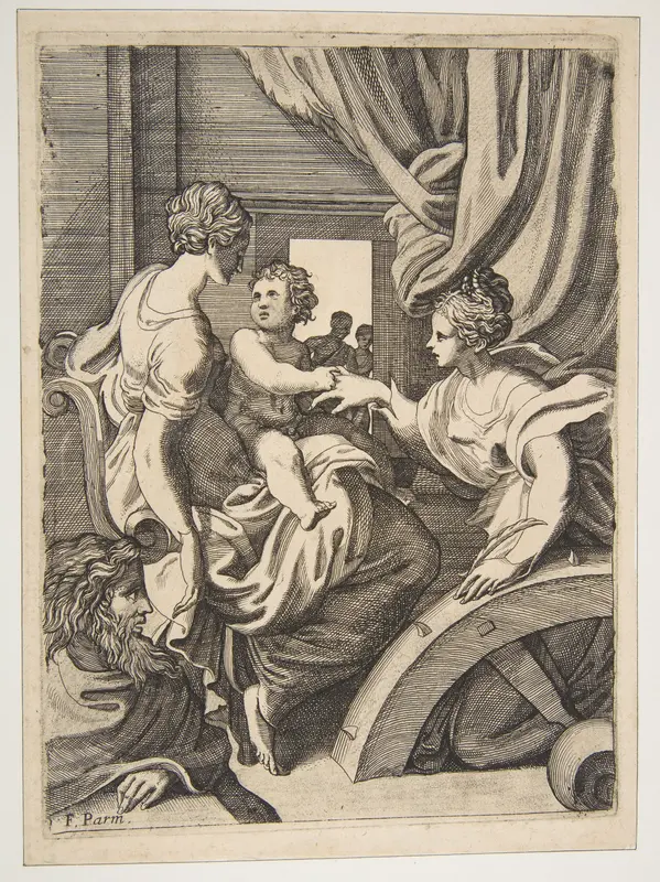 The mystic marriage of Saint Catherine Wall Art by Anonymous, Italian, 16th century - High-Resolution Digital Print