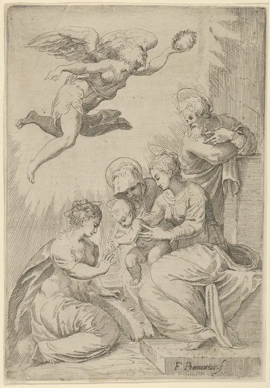 The Mystic Marriage of St. Catherine Wall Art by Marco Angolo del Moro - High-Resolution Digital Print