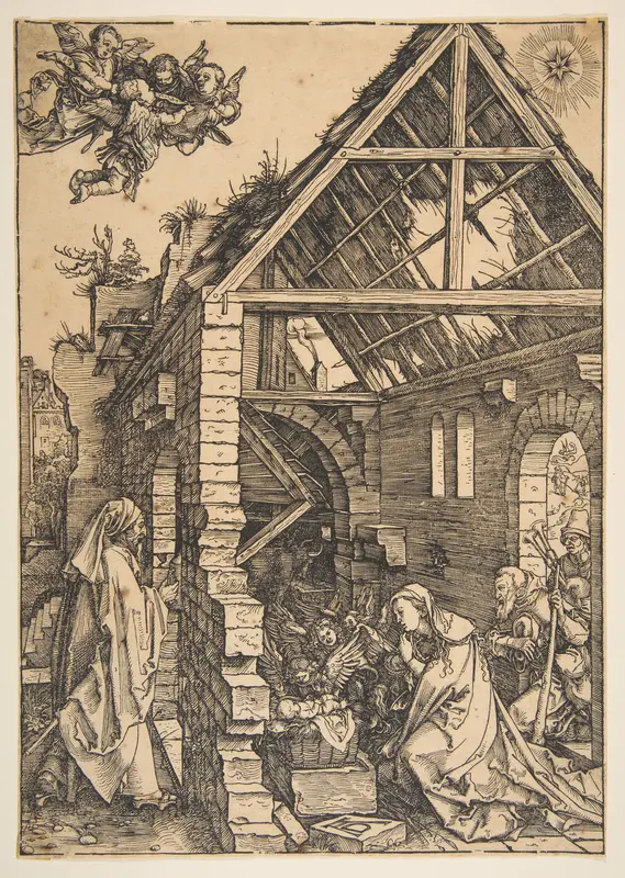 The Nativity, from The Life of the Virgin Wall Art by Albrecht Dürer - High-Resolution Digital Print