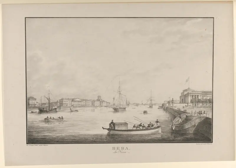 The Neva River Wall Art by Karl Petrovich Beggrov - High-Resolution Digital Print