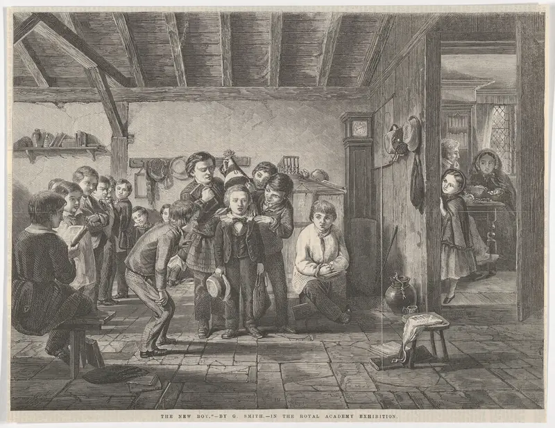 The New Boy, from "Illustrated London News" Wall Art by George Smith - High-Resolution Digital Print
