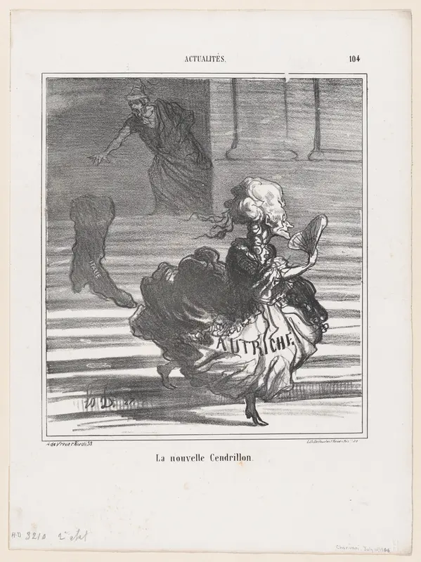 The new Cinderella, from 'News of the day,' published in "Le Charivari" Wall Art by Honoré Daumier - High-Resolution Digital Print