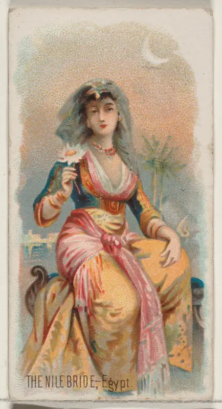 The Nile Bride, Egypt, from the Holidays series (N80) for Duke brand cigarettes Wall Art by W. Duke, Sons & Co. - High-Resolution Digital Print