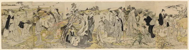The Noda Jewel River, from a hexaptych depicting the Six Jewel Rivers Wall Art by Kubo Shunman - High-Resolution Digital Print