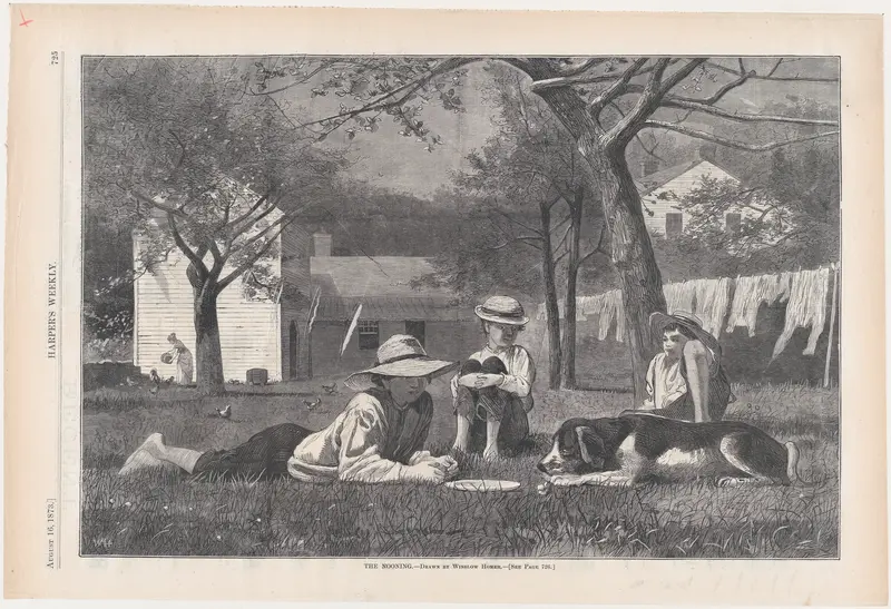 The Nooning (from "Harper's Weekly," Vol. XVII) Wall Art by Winslow Homer - High-Resolution Digital Print