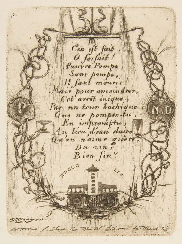 The Notre-Dame Pump (small plate) Wall Art by Charles Meryon - High-Resolution Digital Print