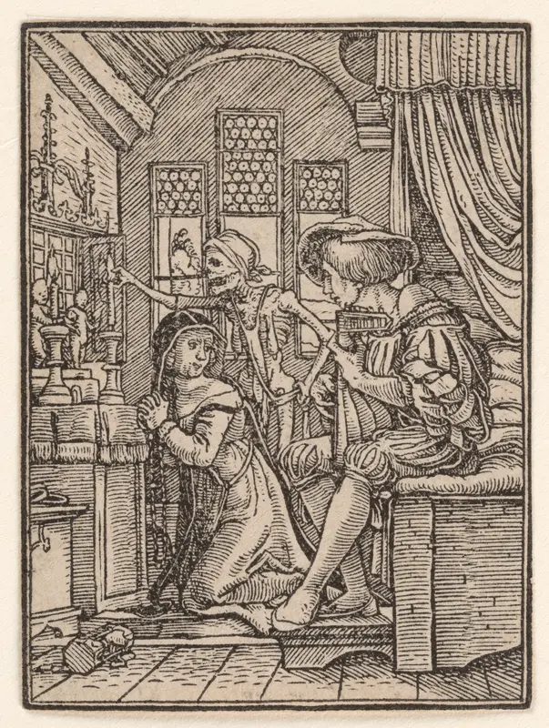 The Nun, from "The Dance of Death" Wall Art by Hans Holbein the Younger - High-Resolution Digital Print