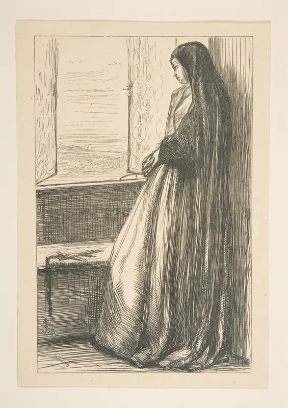 The Nun in "Count Burckhardt" (from "Once a Week") Wall Art by James McNeill Whistler - High-Resolution Digital Print