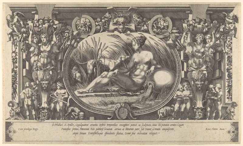 The Nymph of Fontainebleau Wall Art by René Boyvin - High-Resolution Digital Print