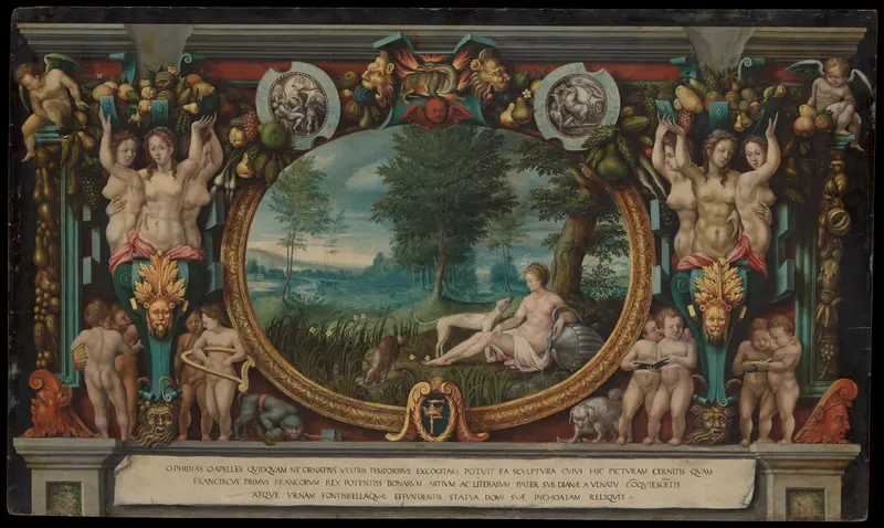 The Nymph of Fontainebleau Wall Art by French (Fontainebleau) Painter - High-Resolution Digital Print