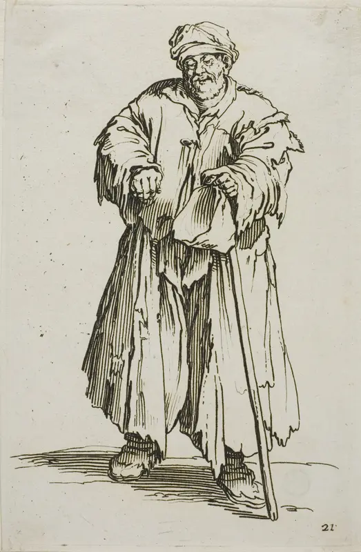 The Obese Beggar with Lowered Eyes, plate 21 from The Beggars